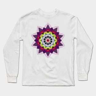 Bright kaleidoscope flower Long Sleeve T-Shirt